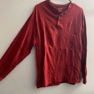 Men’s red long sleeve shirt